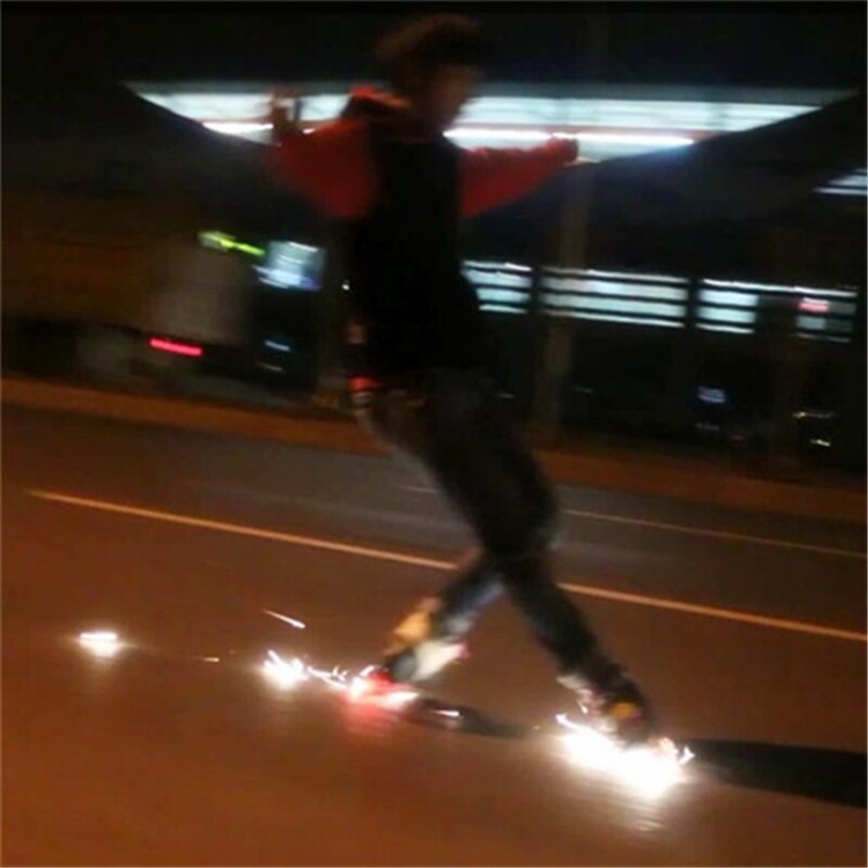 [72mm 76mm 80mm LED et étincelle] avec 52 104 208 silex feu pierres étincelles rouleau 85A LED flash brillant en ligne silex patins roue