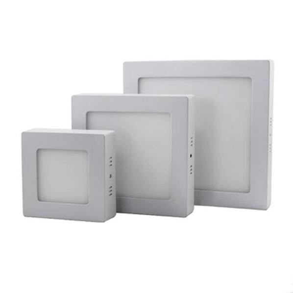 6w/12w/18w/24w pyöreää/neliömäistä led-paneelivaloa pinta-asennettava led-kattovalaisin kylpyhuoneeseen  ac85-265v lampada led-lamppua