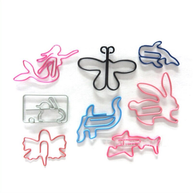 5pcs/lot Cute Cartoon Animal Shape Paper Clips Interesting Bookmark Clip Memo Clip