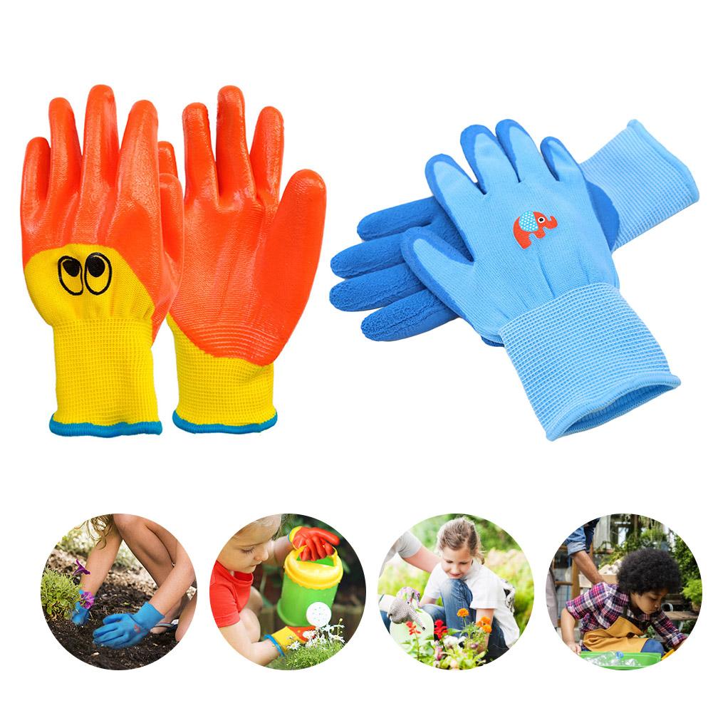 Kinderen Beschermende Handschoenen Tuinieren Wieden Anti-Bite Handschoenen Waterdichte Latex Housekeeping Handschoenen Tuin Gereedschap