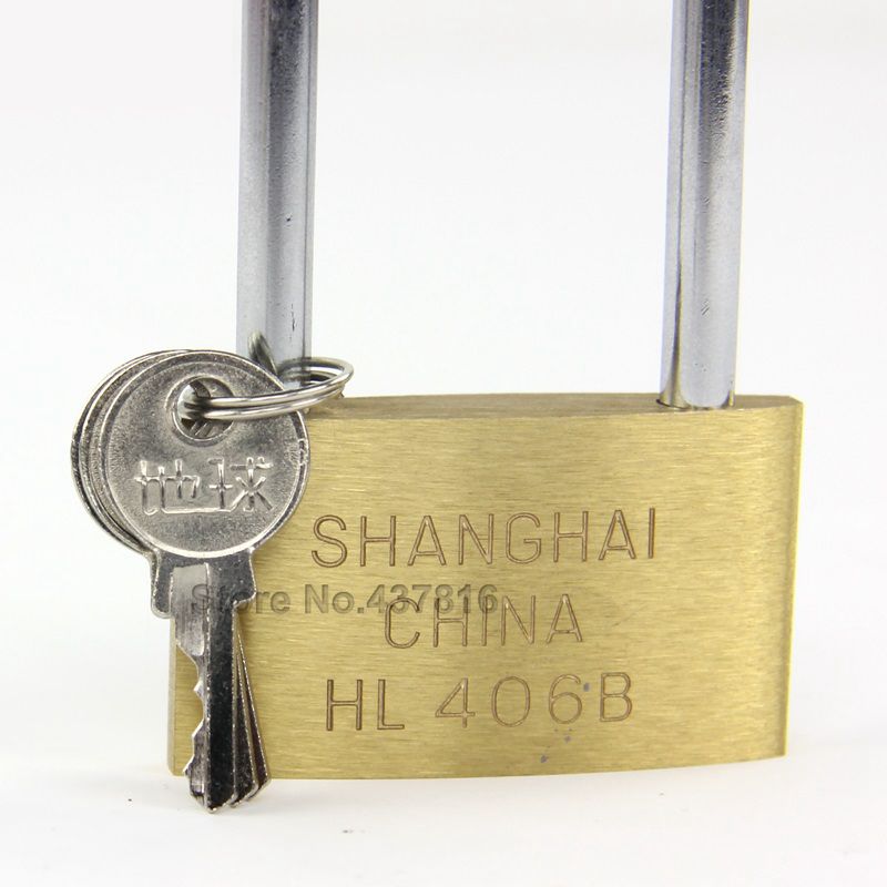 Long Lock Beam Brass Padlock Anti-theft Door Cabinet Drawer Luggage Cases Lock 30mm/40mm/50mm/60mm