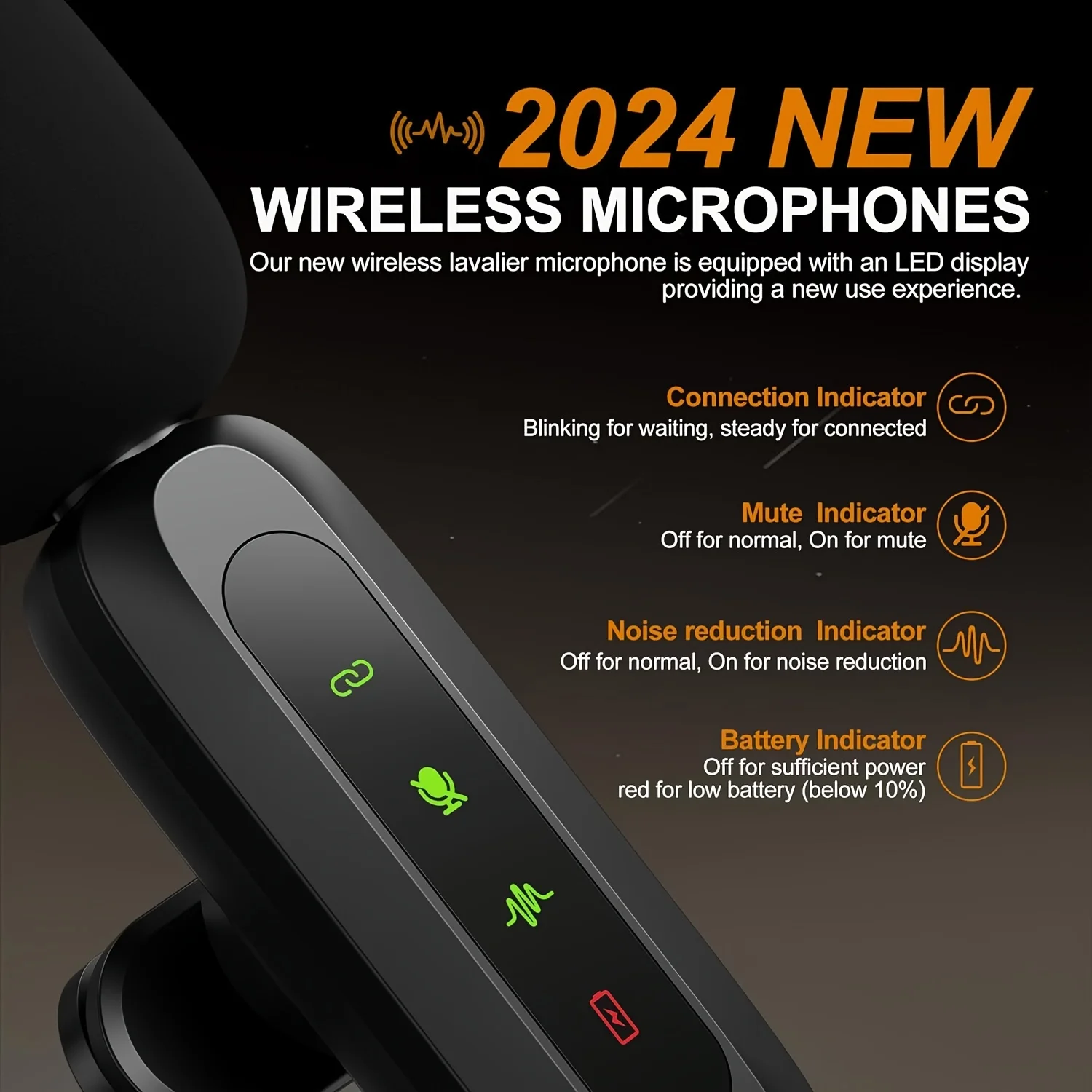3 in 1 Lavalier Microphone Wireless Mini Mic For Phone/Tablet/PC Video Recording Clip-on 2 Mics For Vlog Podcast Content Creator