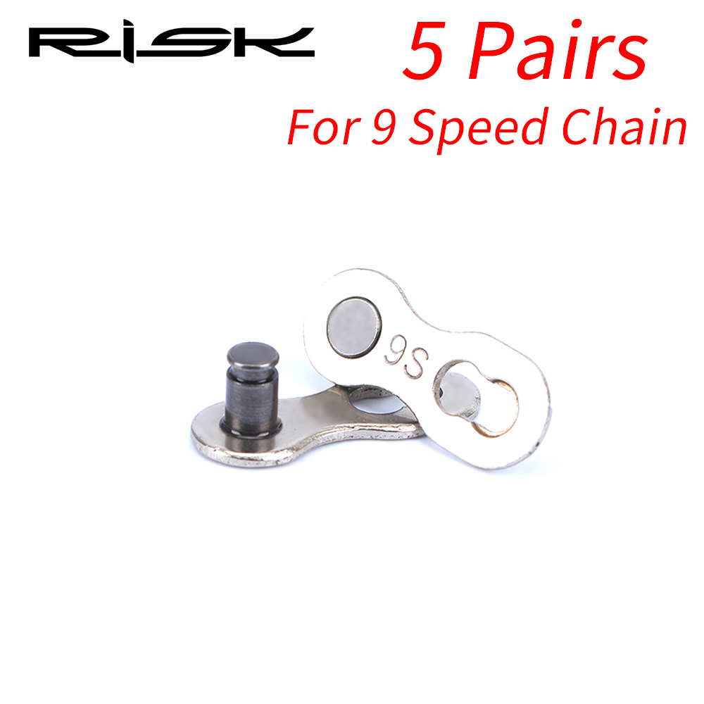 5 Pairs Risk Universal Mountain Road Bike Connecting Chain Quick Link Connector Bicycle Missing Master Link 6/7/8/9/10/11 Speed: 9 Speed