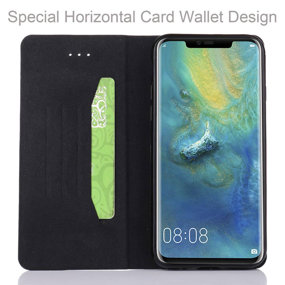 Business Carbon Fiber Case Voor Huawei P30 P20 P10 P9 P8 Lite P Smart Wallet Flip PU Lederen cover Voor Mate 20 10 Pro