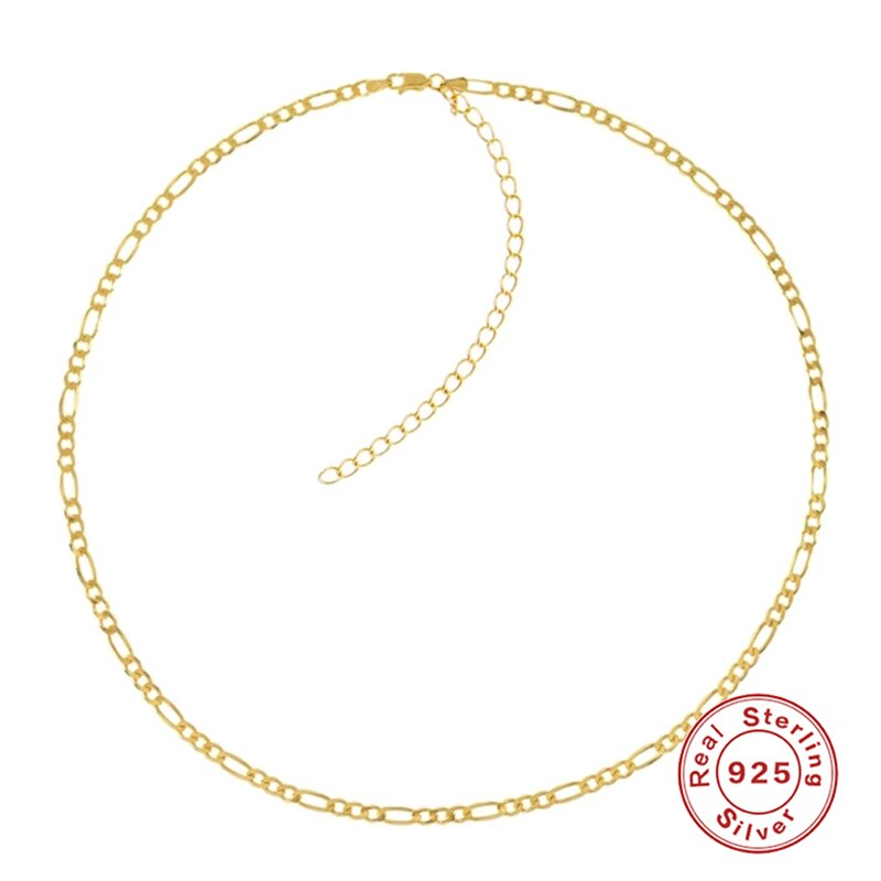 ROXI Classic Chain Clavicle Necklaces for Women Choker Gold/Silver Necklace Fine Jewellery Chains Sterling Silver 925 Collares