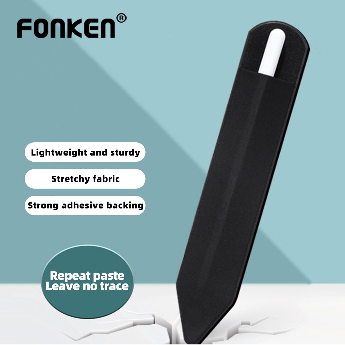 FONKEN Stylus Pen Holder Case for Ipad Android Tablet Active Pen Protect Bag Adhesive Pen Sleeve for Apple Pencil Storage Case