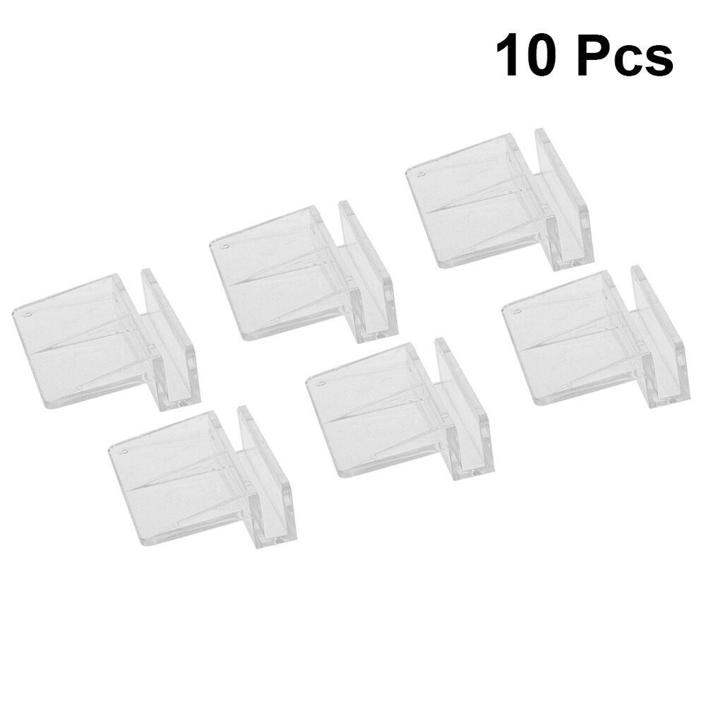 10 Uds. De soporte de Marco Simple transparente para acuario, cubierta de tanque de peces, tanque de cristal