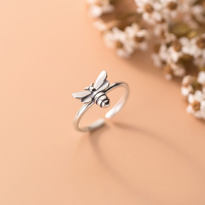 Anelli da donna regolabili in argento sterling 925 con ape, regalo di gioielli di design di lusso per matrimonio, donna GaaBou