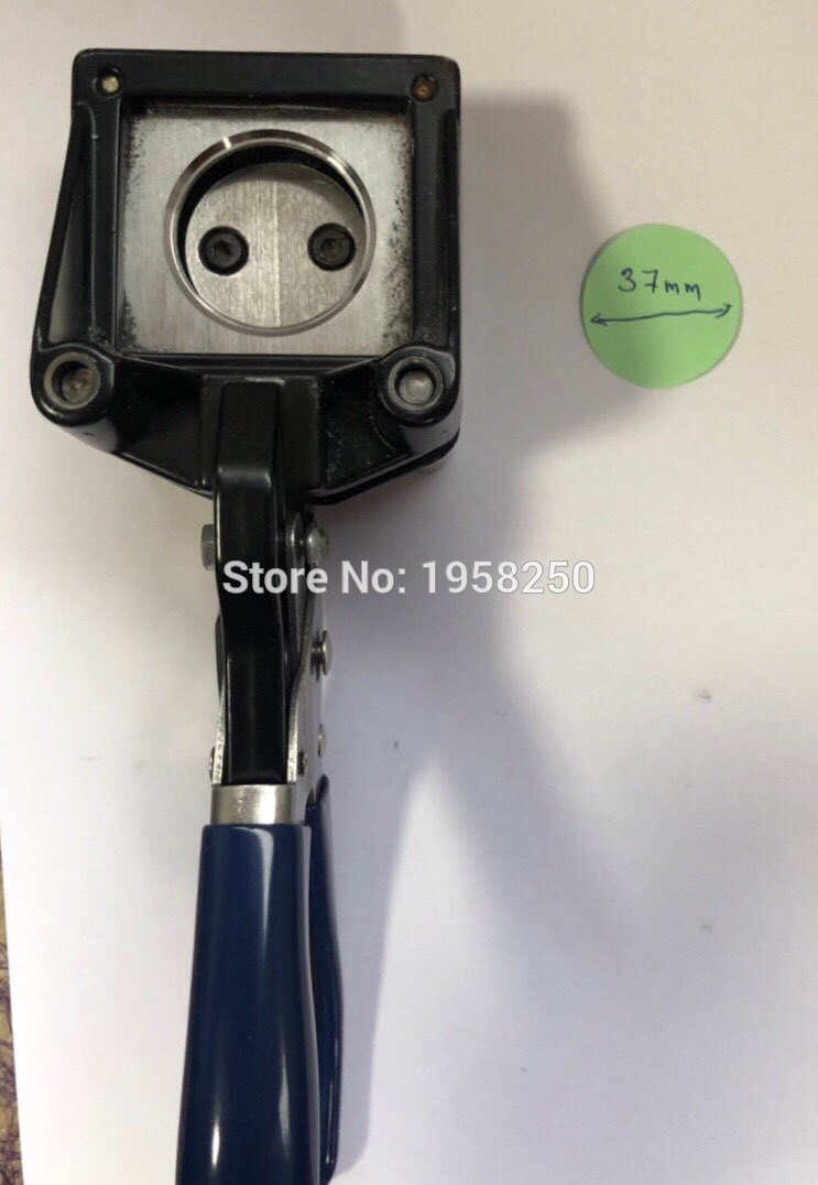 Hand Held Manual Round Actual Cutting Size 37MM Photo Paper Graphic Punch Die Cutter Trimmer