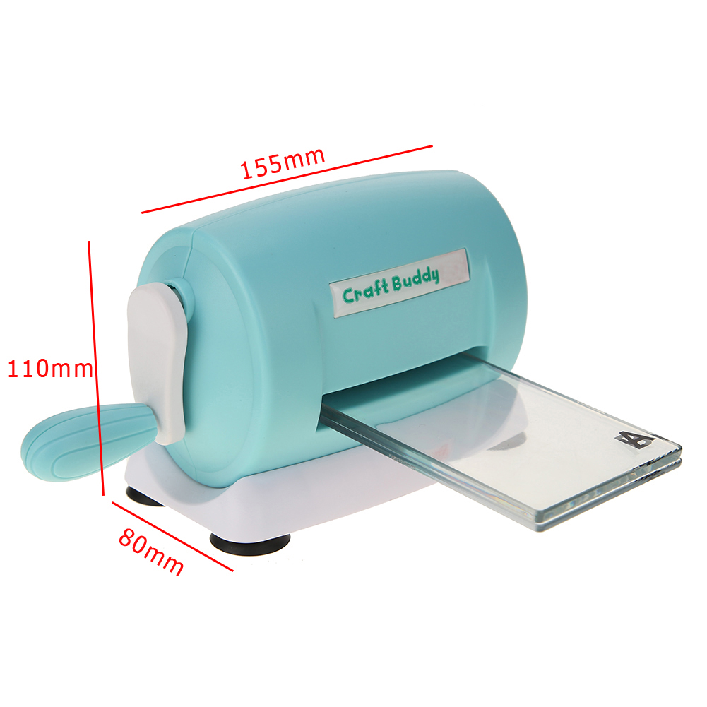 DIY Plastic Paper Cutting Embossing Machine Craft Scrapbooking Album Cutter Paper Cutter Piece Die-Cut Machine Handmade Tool: Blue