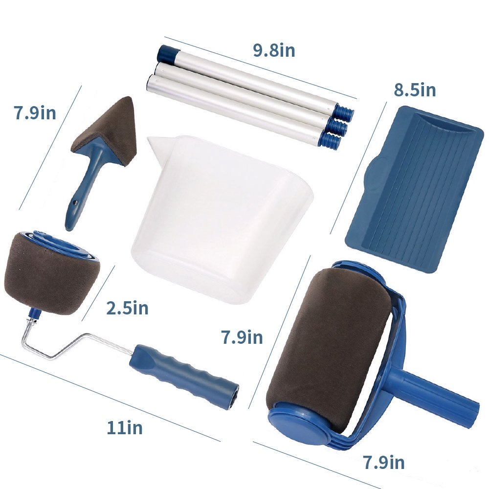 2set lowest price Paint Runner Roller Pro rollers wall painting kit walls Brush Handle Tool Room Home Garden+extension pole Tube
