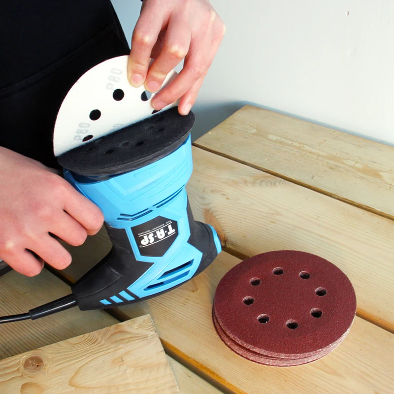 100pcs 125mm 5" Abrasive Sandpaper Sanding 8 Hole Disc Hook & Loop Sand Paper Grits 60 ~ 1500 for Polish Tools Accessories