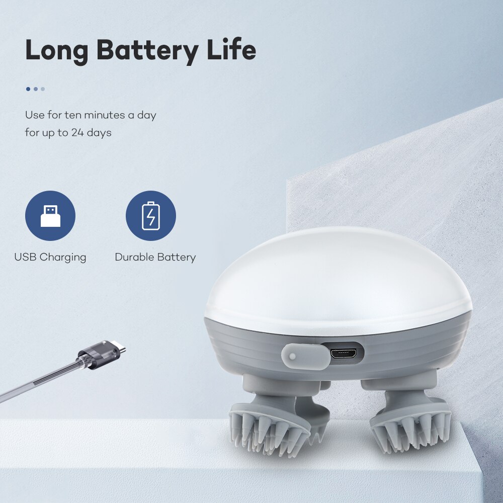 Masseur de tête électrique pour chat, appareil de Massage corporel, relaxant, épaules, cou, étanche, pétrissage des tissus profonds, soins de santé