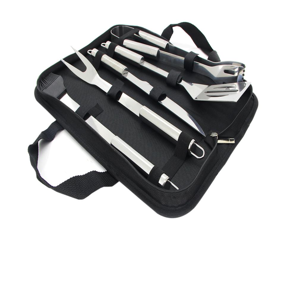 5~20 PCS Stainless Steel BBQ Tools Set Barbecue Grilling Utensil Accessories Camping Outdoor Cooking Tools Kit with Aluminum Box: 5 PCS 1Set