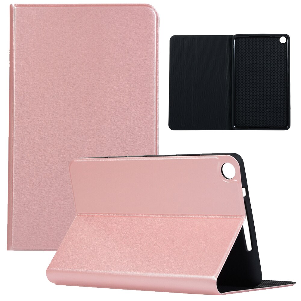 Tablet Case for Huawei MediaPad M5 Lite 8" & Honor Tab 5 8" - PU Leather Stand Cover: Rose Gold
