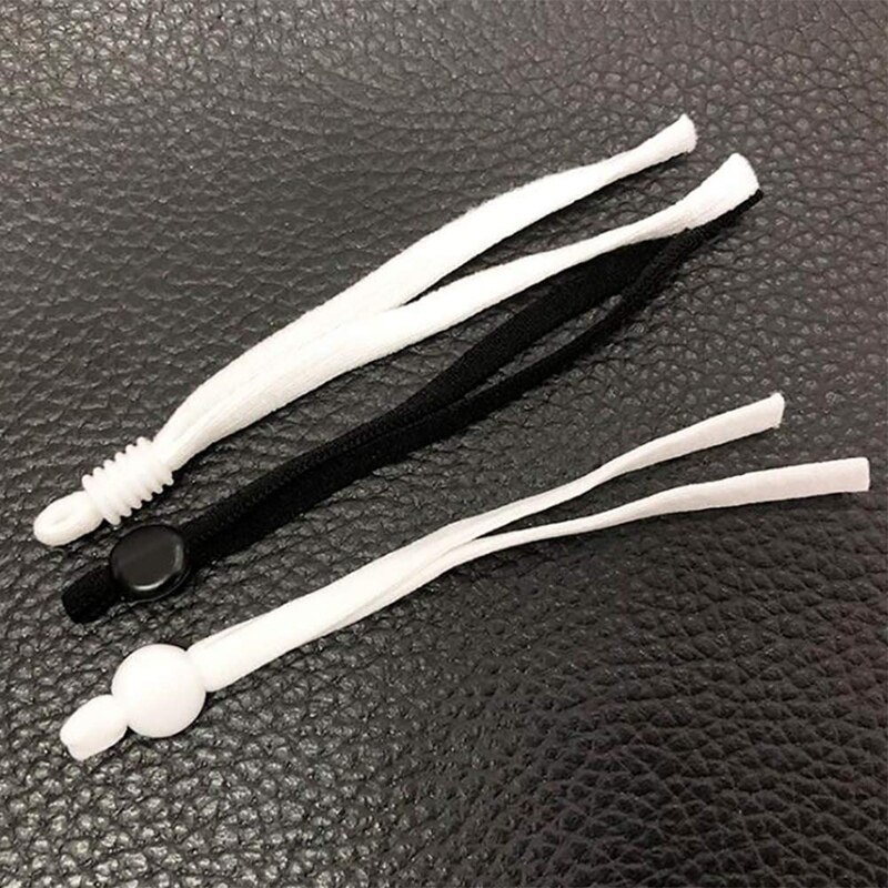 100 st sömnad elastisk band sladd med justerbar spänne stretchy mask öronband nyckelband öronmuff rep diy tillverkning leveranser