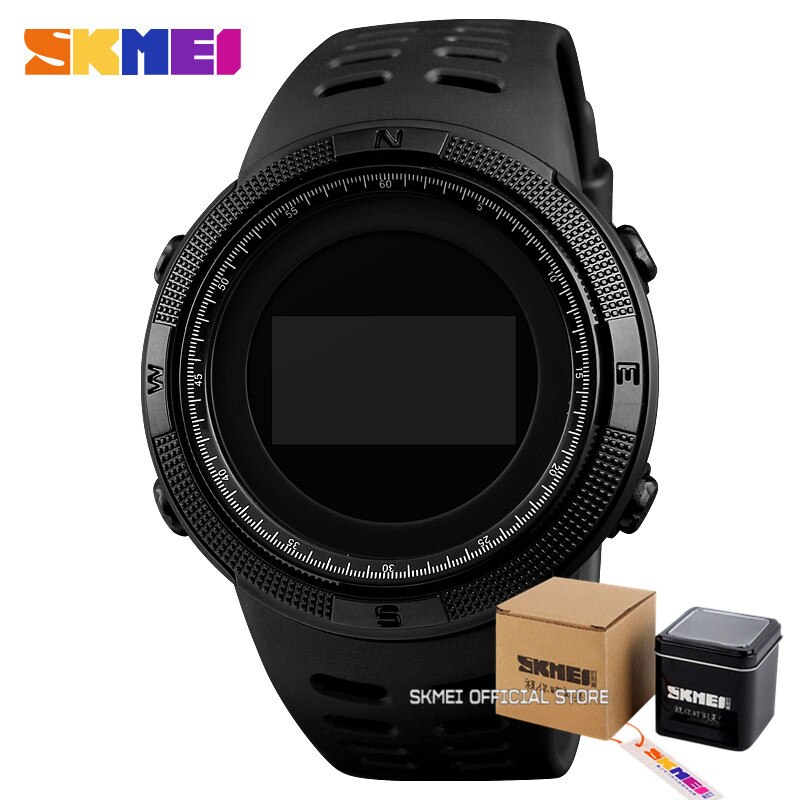 SKMEI draussen Kompass Uhr Männer Sport Digitale Armbanduhren Herren Chrono 2 Zeit Männlichen Uhren Datum Woche Stunde Relogio Masculino 1360: Farbe4 mit Kasten