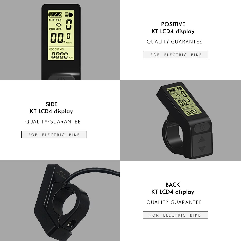 KT LCD4 Display 36V 48V Kunteng Computer Electric Bicycle Parts LCD Mini Display for Ebike Conversion Kit