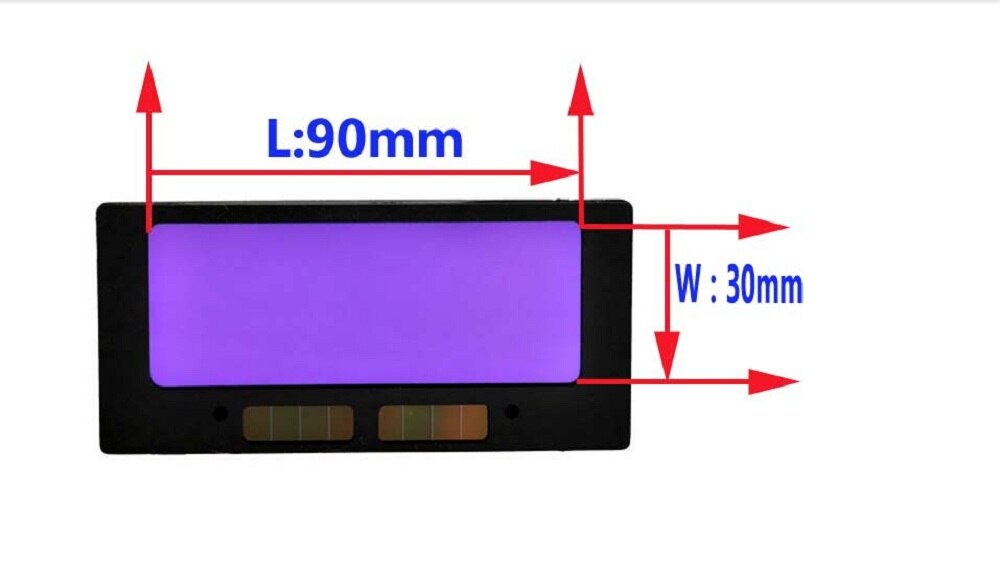 90 x 30mm solenergi auto mørkere sveisehjelm linse til bue mig tig mag med
