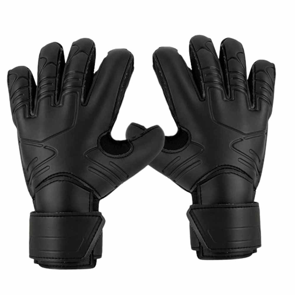 Fingerskydd målvaktshandskar slitstarka svarta latex fotbollshandskar slitstarka handskydd fotbollsmålvaktshandskar