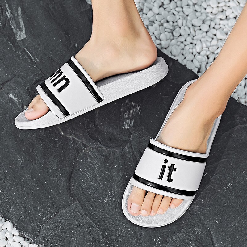 XIMISEN Männer Hausschuhe Große Größe 39-46 Herren Schuhe lässig Atmungsaktive Strand Sandalen Hausschuhe Keil Schwarz Weiß kippen-Flops männer Rutschen