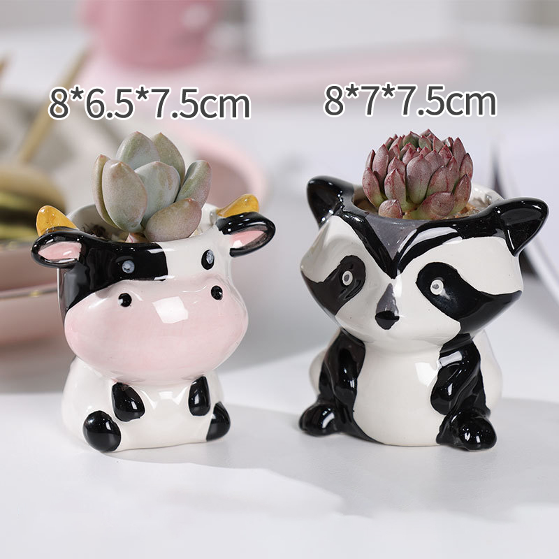 Strongwell Miniatuur Uil Bloempot Wastafel Bloempotten Fairy Tuin Potten Ornament Home Office Decor Succulent Groene Planten: 13