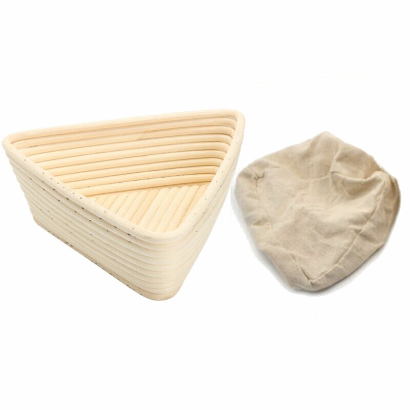Canasta de fermentación de pan ovalada/REDONDA/triangular, canasta de mimbre para pan, masa, canasta de fermentación de pan francés, 1 Uds.: 23X23x8cm