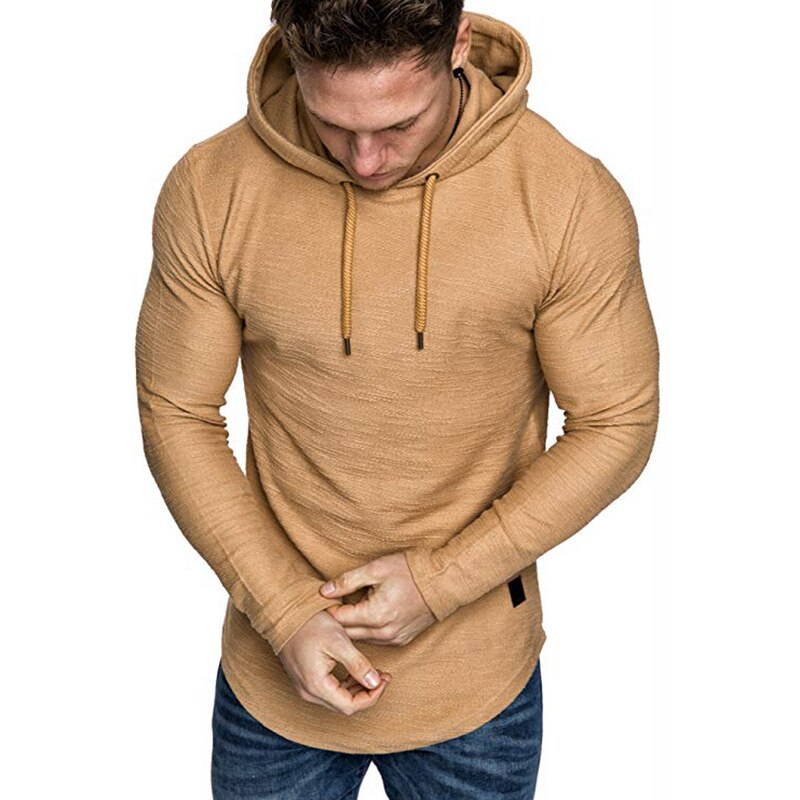 Sudadera con capucha para hombre, de , de Color sólido, de , primavera y otoño, Hip-Hop, M-3XL de manga larga, novedad de