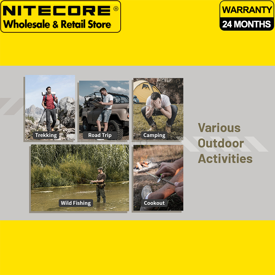 Nitecore emr 06 tac bärbar elektronisk avskräckare för sommarcamping