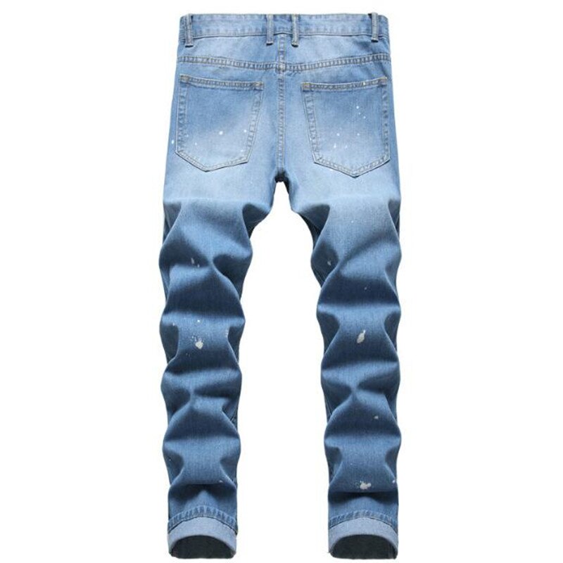 Trousers loose straight-leg pants denim jeans plus size men jeans trend oversized big jeans