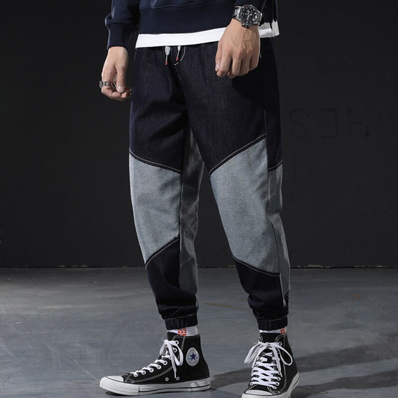 M -5xl hiphop jeans plus size denim broek heren losse casual jonge man grote merken broeken