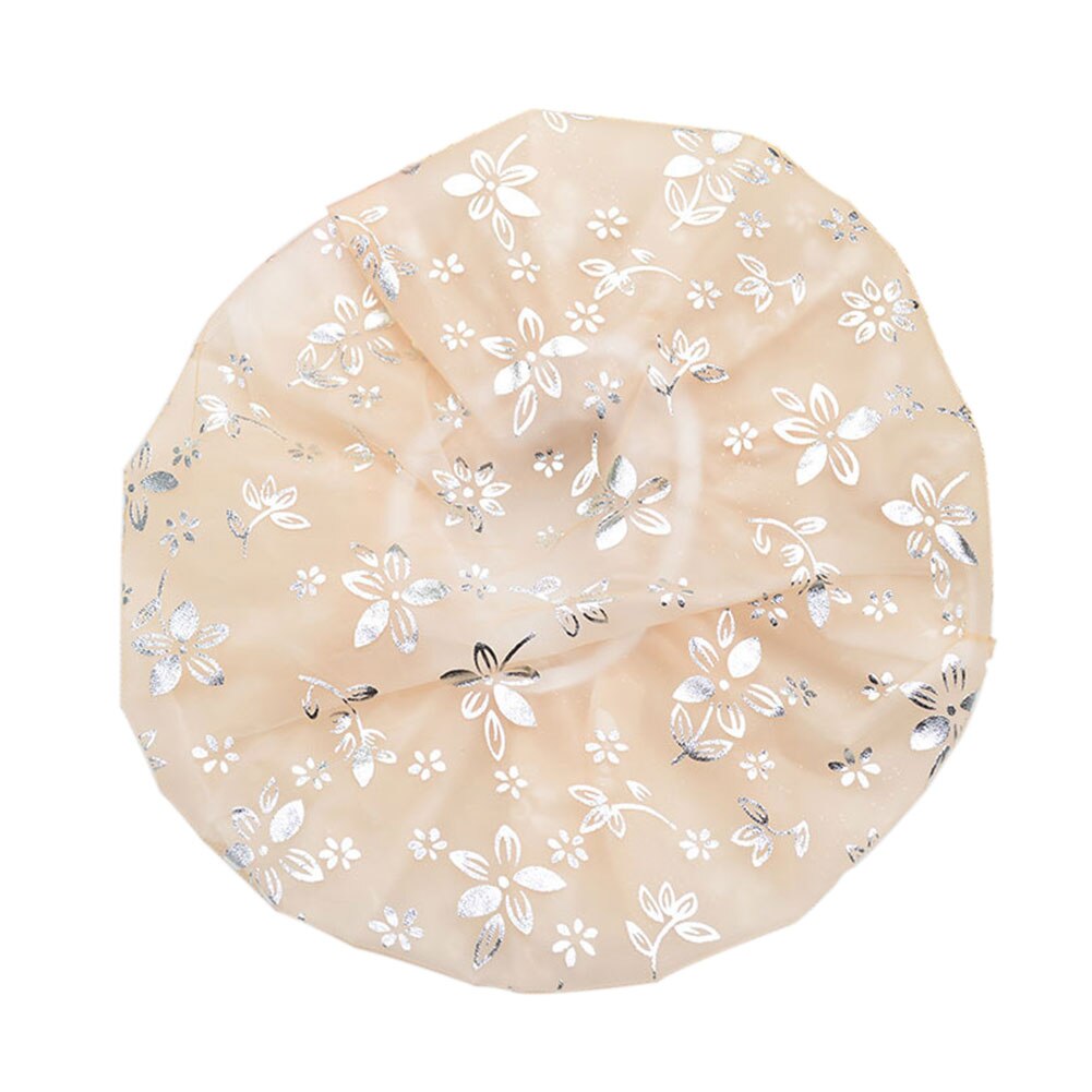 Elastic Band Spa Cute Protective Kitchen Thicken Waterproof Hat Shower Cap Hair Cover Bath Travel Floral Print Home Bathroom