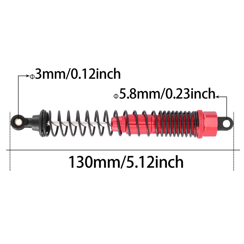 Legierung 2 Teile/satz Öl Einstellbar Typ 130mm Lange Stoßdämpfer dämpfer für rc Auto 1/10 Raupe Lkw hüpfen-hoch teile Hsp hpi