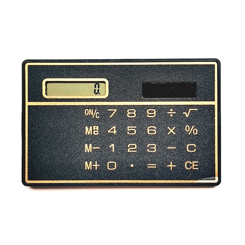 Solar Powered Calculator 8 Digit Mini Calculator Small Basic Standard Calculator: black
