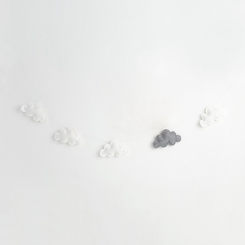 Babyværelse indretning skyformet boligindretning nordisk stil vægophæng ornamenter hjemmepynt snoreindretning børneværelsesdekorationer: Stil 2
