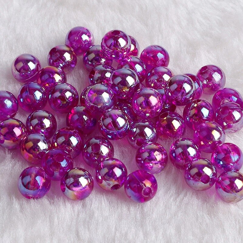 50pcs 8Mm Glass Ball Cream Cattle Small Marbles Pat Toys Parent- Child Beads Console Game Pinball Machine of Bouncing Ball: purple2