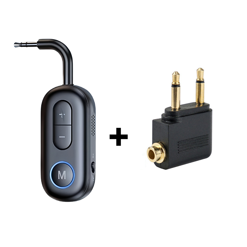Bluetooth 5.4 -äänilähetin-vastaanotin 3.5mm aux hifi-stereomusiikkisovitin mikrofonilla autoon, lentokoneeseen, televisioon, tietokoneeseen, kuulokkeisiin: Valkoinen