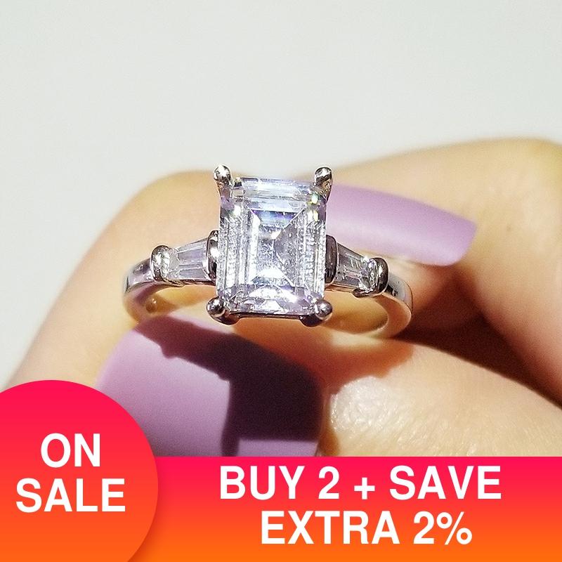 2020 nova princesa de luxo 925 prata esterlina anel de noivado para mulheres senhora presente aniversário jóias por atacado moonso r5487