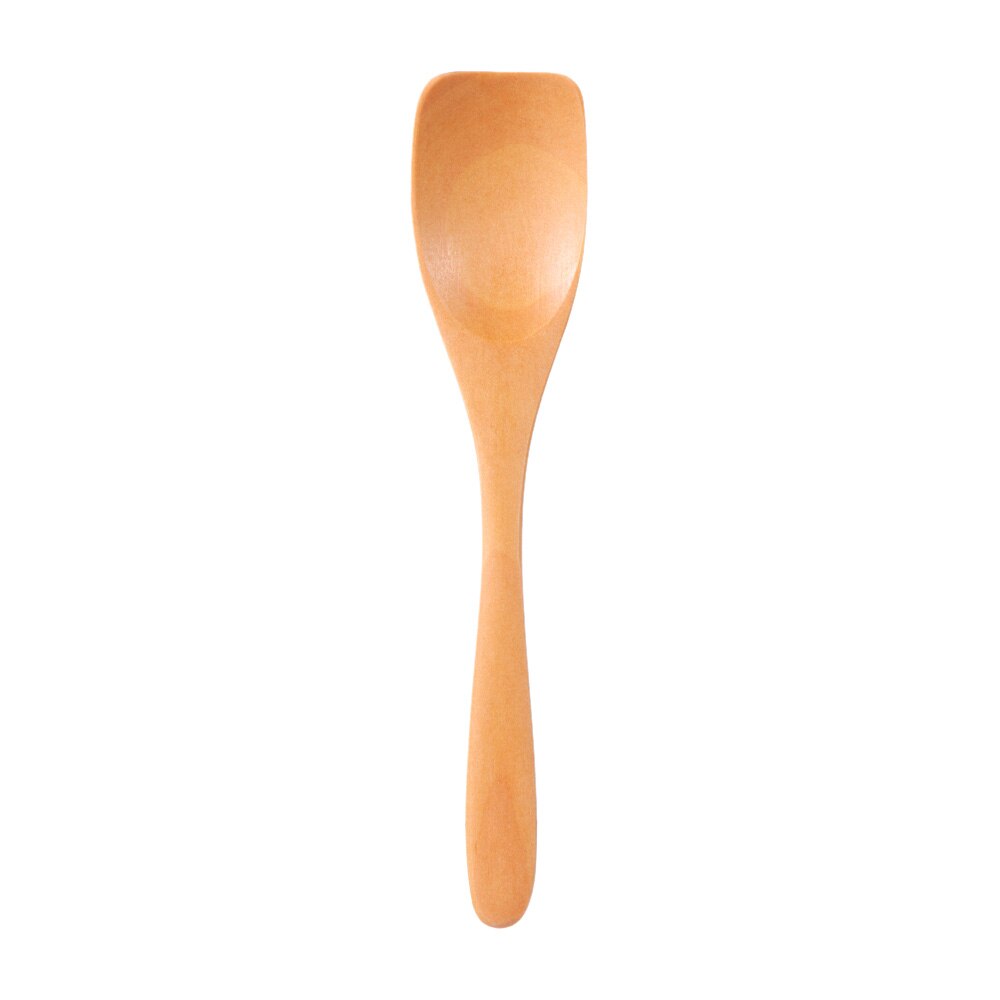 Handgemaakte Houten Lepels Grote Lange Steel Lepel Kids Houten Lepel Rijst Soep Dessert Lepel Koffer Thee Mengen Servies: 10