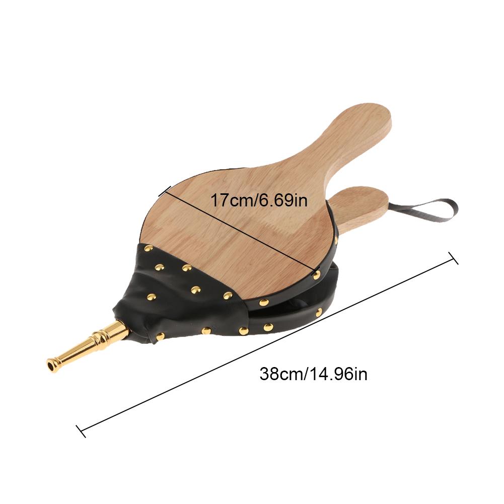 Håndbølge træ mini pejs blæser traditionel ild lampe camping grill komfur skorsten ild pit pejs tilbehør