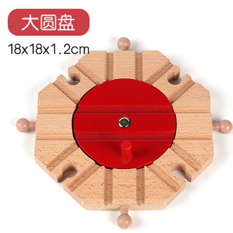 DIY Wooden Railway Track Toy Universal Accessories Competible for Thoman Track Educational Rail Train Toys for Children