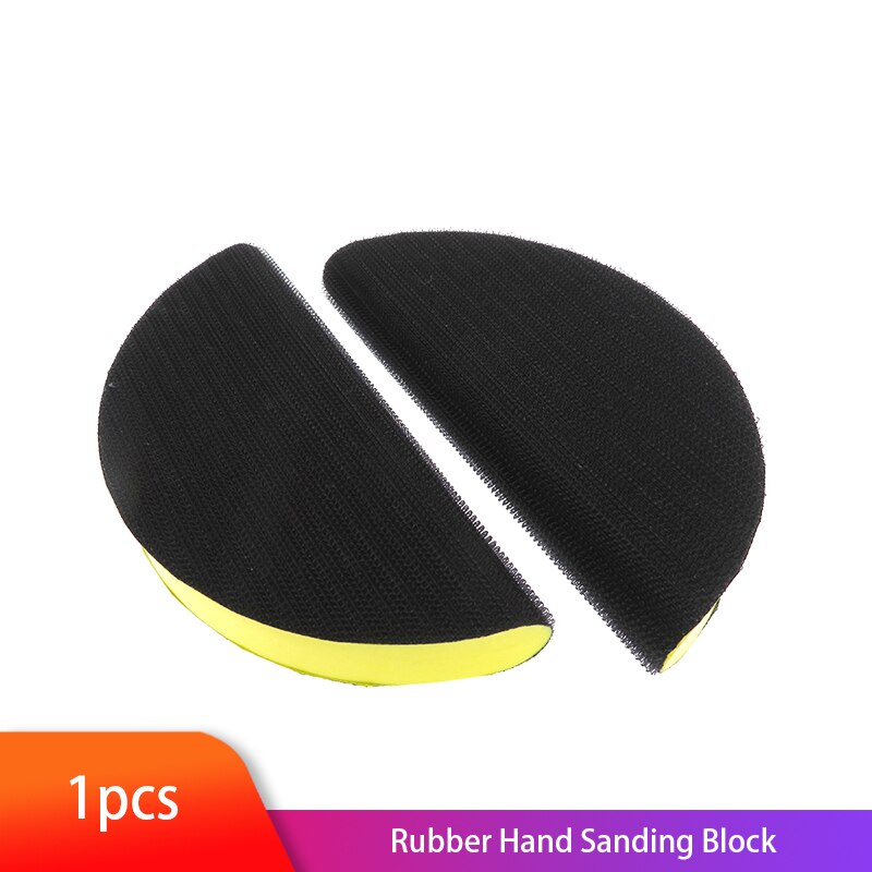 Rubber Hand Sanding Block Hook &amp; Loop Sanding Disc Holder PU Foam Grinding Block for Polishing Wood Furniture
