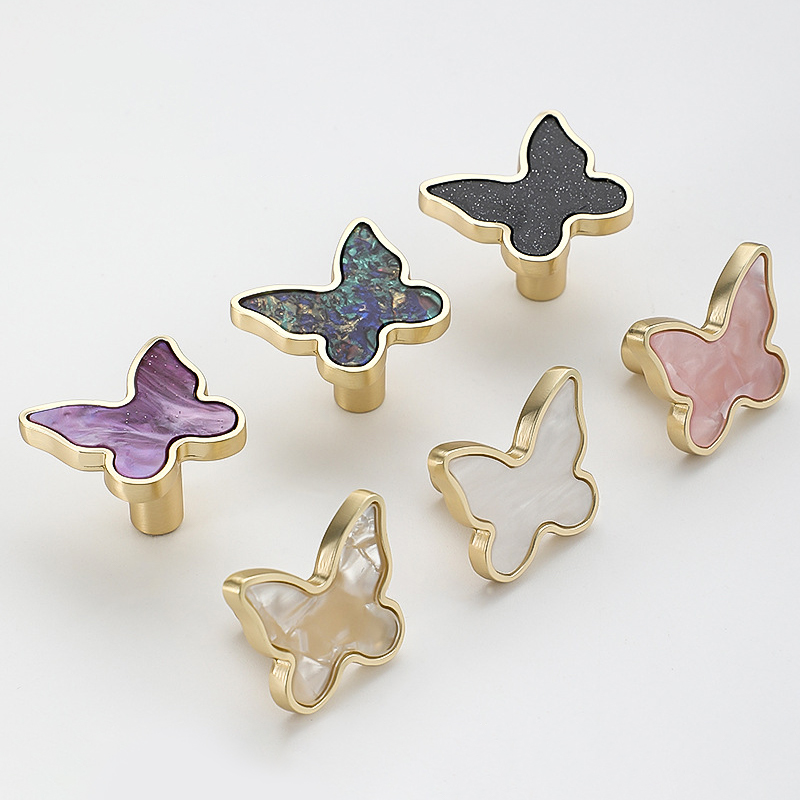 Manijas para cajones, muebles de armario, manijas de cocina para perilla de gabinete, puerta, cajón, muebles, manija en forma de mariposa