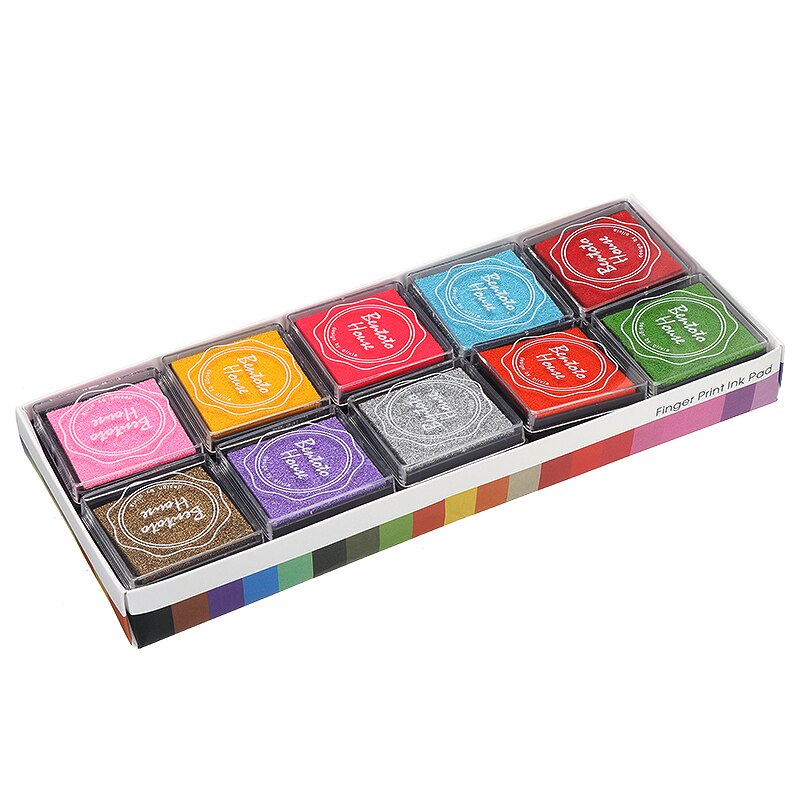 20pcs Colorful Giant Paint Ink Pads Scrapbooking Kids Finger Painting Craft School Supplies For Finger Print Art