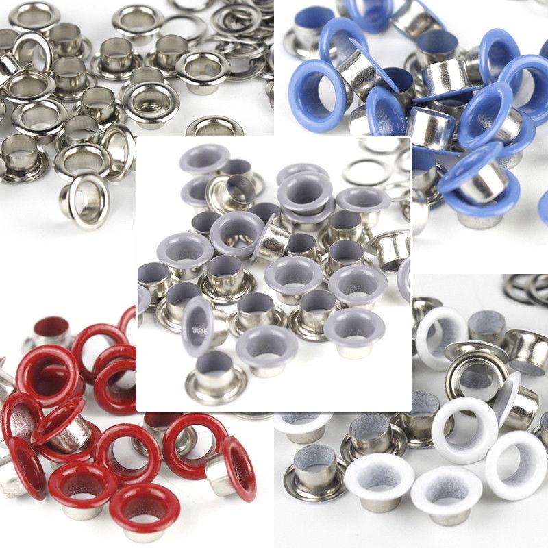 500 Sets 5Mm 10 Kleur Oogje Met Wasmachine Installeren Punch Gereedschap Koper Tule Voor Leer Craft Diy Kleding Schoenen