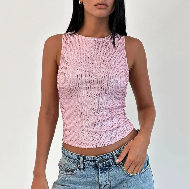 Kvinners paljett-topper langermet glitrende glitter-skjorte t-skjorte skinnende bodycon-bluse sexy fest klubbklær t-skjorte dameklær