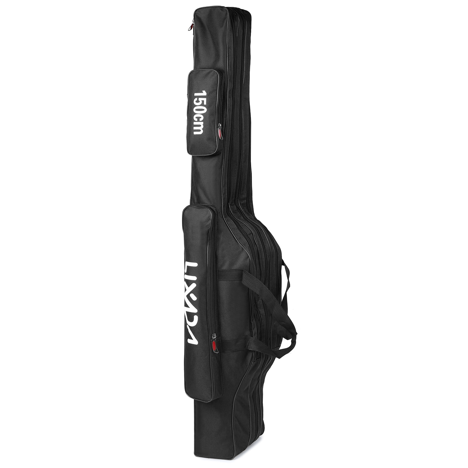 Lixada 3 Layers Fishing Pole Bag Portable Folding Rod Carry Case Fishing Reel Tackle Shoulder Storage Bag Case 90cm/120cm/150cm