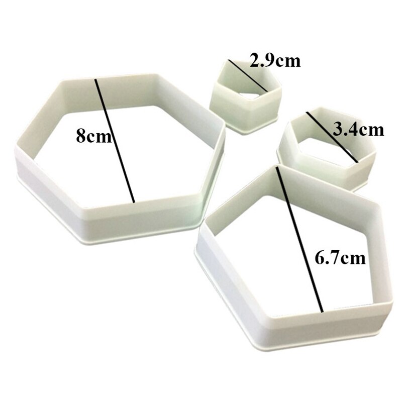 Aomily 4 stks/set Footbal Plastic Fondant Cutter Cakevorm Fondant Chocolade Mold Fondant Cake Decorating Tool Sugarcraft Bakvormen