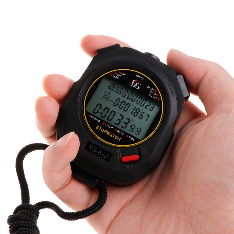 Handheld Digital Stopwatch Sport Running Training Chronograph Timer