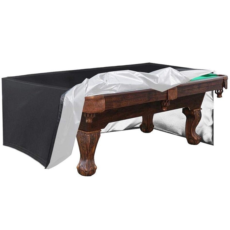 9 Ft Billiard Pool Table Covers with Drawstring, Waterproof UV Protection 210D Oxford Furniture Cover Full Size Pool Table Cover: Default Title
